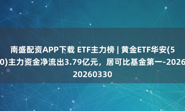 南盛配资APP下载 ETF主力榜 | 黄金ETF华安(518880)主力资金净流出3.79亿元，居可比基金第一-20260330